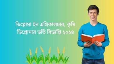 কৃষি ডিপ্লোমায় ভর্তি বিজ্ঞপ্তি-২০২৪