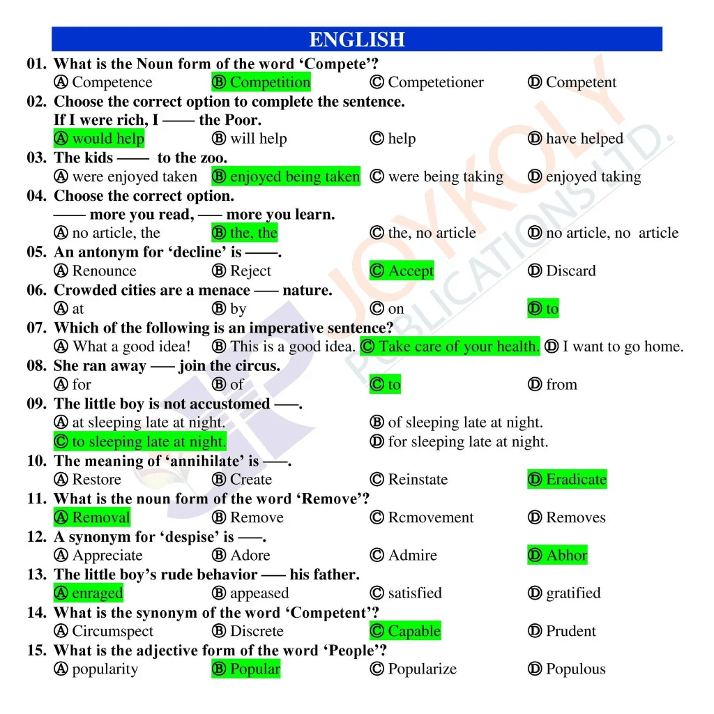 Home Economics Unit Question Solution 3
