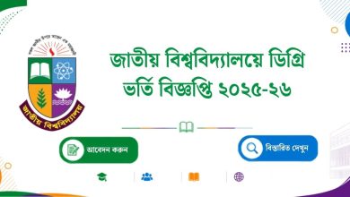 degree admission circular 2025-26