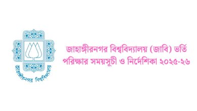 JU Admission Test Schedule